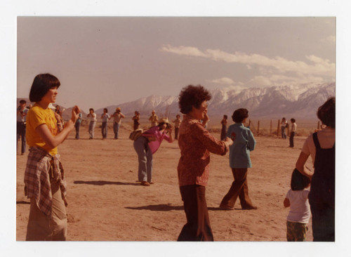 Lillian Nakano obon dancing at Manzanar pilgrimage