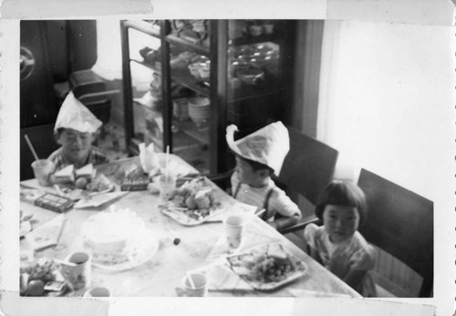 Birthday Party with Paper Hats