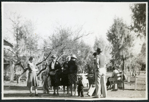 Photograph of a group in Death Valley