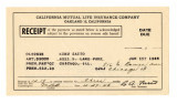 Receipt by California Mutual Life Insurance Company