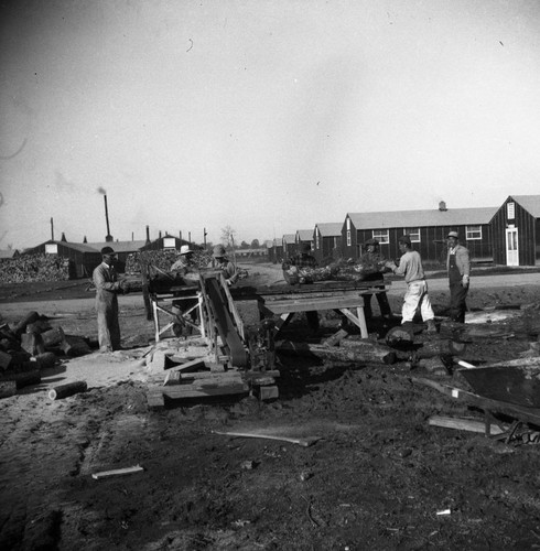 Lumberjacks at work in Jerome camp