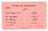 Notice of assignment, Form WRA-21, Kiyoshi Uyekawa