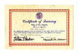 Certificate of training