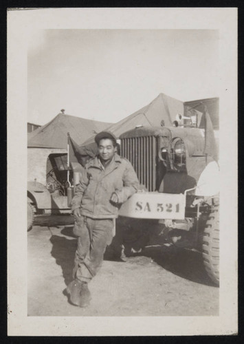 Leo Ryoichi Meguro at U.S. Army motor pool