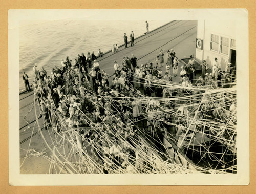 Steamship departing from Port of San Pedro