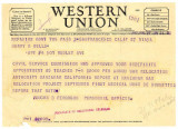 Telegram from Vaughn B Ferguson to Harry B Wells, August 27 1942