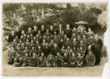 School photograph of Kiyoko Maeda Yoshioka with her classmates and teachers in Wakayama, Japan