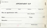 Appointment slip