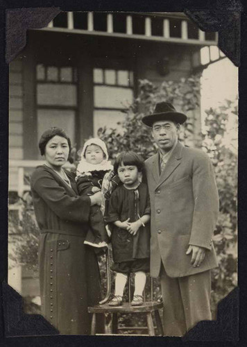 Family in front yard