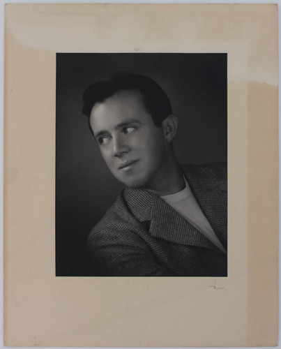 Studio portrait of Louis Frizzell, music teacher at Manzanar