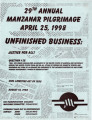 29th annual Manzanar pilgrimage; Manzanar pilgrimage travel fact sheet