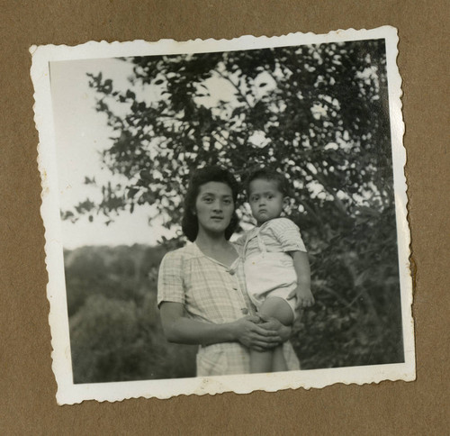 Peruvian woman and child