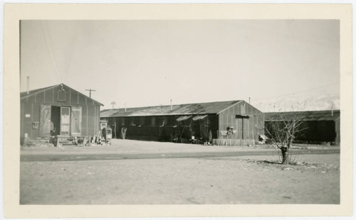 Photograph of barracks at Manzanar