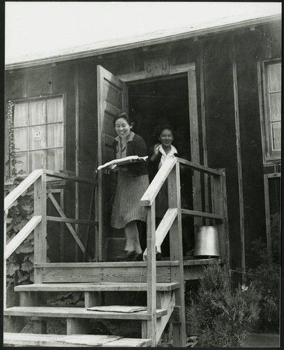 [From San Jose, CA, Mrs. Hioki and Toshiko going out for lunch]