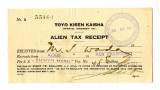 Alien tax receipt