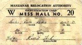 Mess Hall Identification Card