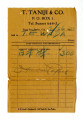 Receipt from T. Taniji Company