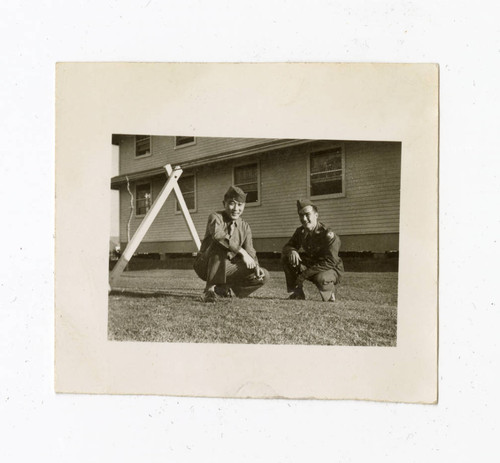 Young men in military uniform