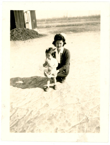 Aiko Herzig Yoshinaga and Gerrie Miyazaki at incarceration camp