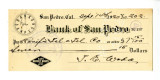 Bank of San Pedro canceled check