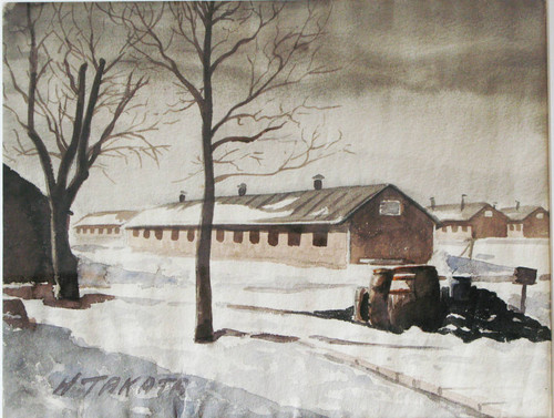 Barracks in winter, Granada, Colorado