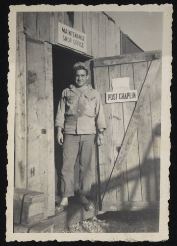 U.S. Army mechanic at motor pool