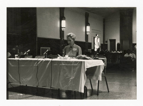 Lillian Baker at Senate hearing on Senate bill 2116