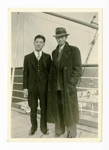 Jack Toshio Robert Masumoto on a passenger ship