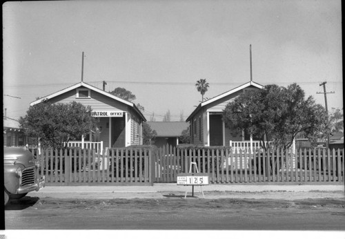 Patrol office and building labeled East San Pedro Tract 125