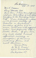 Letter from Dr. W.E. Green to Mr. V. [John Victor] Carson, October 18, 1943