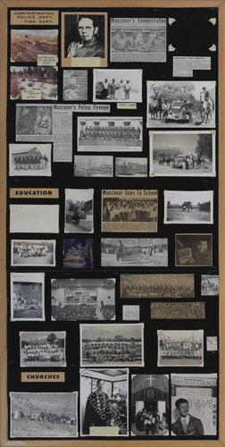 Manzanar administration, police and fire departments, schools, and churches