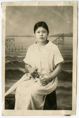 Portrait of Kiyoko Maeda Yoshioka after arriving in America