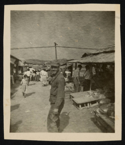 Japanese American soldier at black market