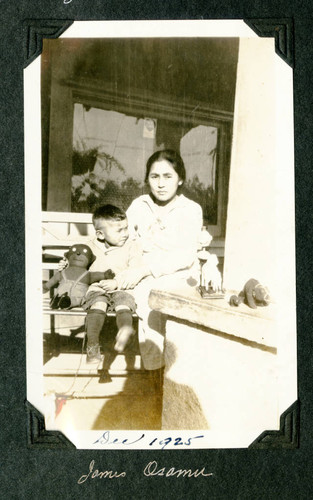 James Osamu with his mother