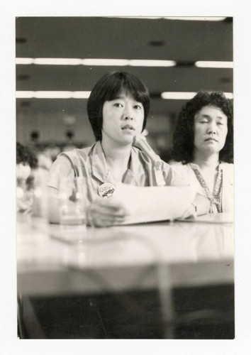 Beth Shironaka and Jan Tokumaru at CWRIC hearing