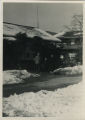 Uncle Kiroku, Kunio, and Toshio in front of mother's birthplace