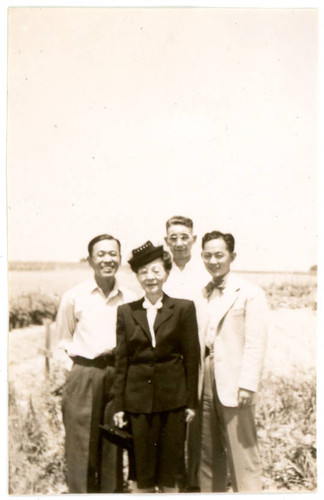 Frank, Shigeru, and John Yoshinaga with Mr. Matsui