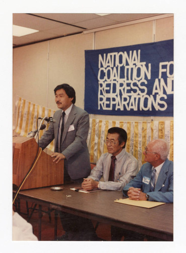 Alan Nishio speaking at NCRR press conference