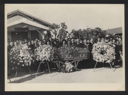 Close-up of Buddhist funeral