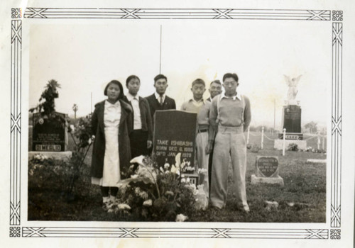 Family Members at Take Ishibashi's Grave