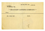 Receipt from Seacoast Canning Company