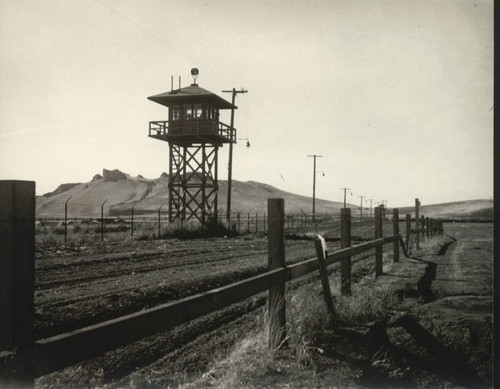 Japanese American incarceration camp guard tower