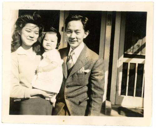 Aiko Herzig Yoshinaga, Gerrie Miyazaki, and John Yoshinaga at Jerome incarceration camp