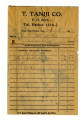 Receipt from T. Taniji Company