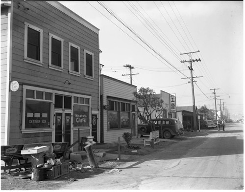 Minatoya Cafe, Coney Island Cafe, and Harbor Sheet Metal Works Tin Shop