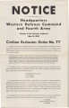 State of California [Civilian Exclusion Order No. 77], San Benito County and southeast Santa Clara County