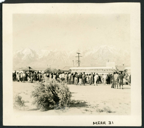 Photograph of furlough workers leaving for the beet fields of Montana and Idaho