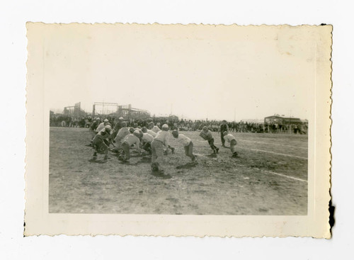 Football game in Jerome camp