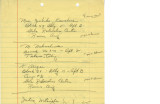 Handwritten list of Japanese American incarcerees and addresses, approximately 1943