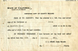 Certified coy of Birth Certificate, Masaharu Kozai, 1918